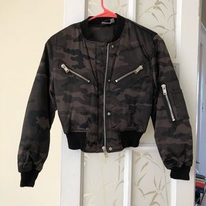 Cropped Bomber Jacket